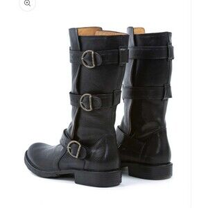 Fiorentini + Baker Mens Eternity 740 Boots Tall US 9 EU 42 Black Leather (Com2)